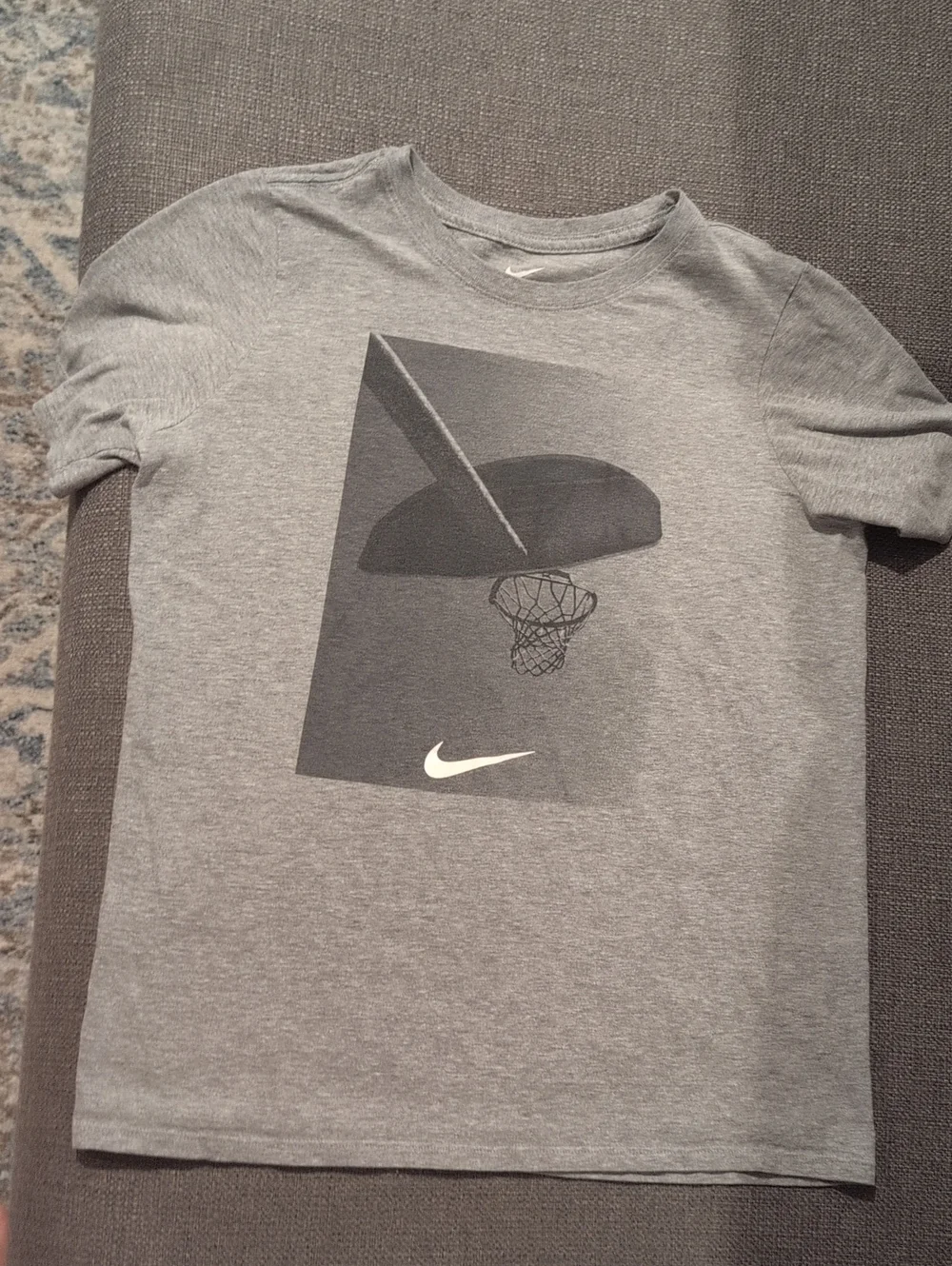 Nike Gray Short-Sleeve Basketball Graphic Tee